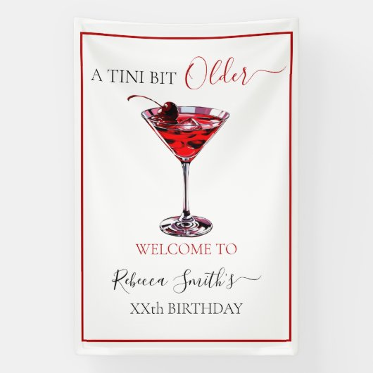 Cocktail Party A tini bit Older Cherry Martini 横断幕 (縦)