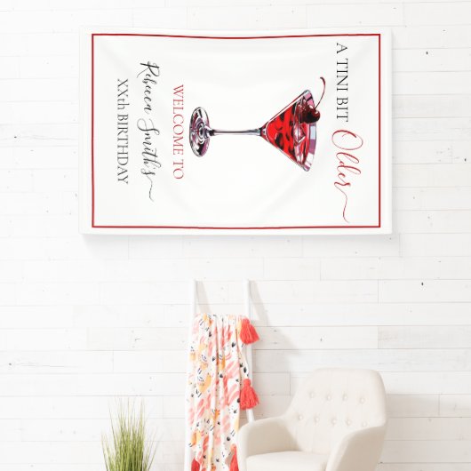 Cocktail Party A tini bit Older Cherry Martini 横断幕 (インサイチュ)