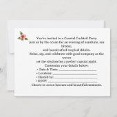 Cocktail Party by the beach with lot of drinks 招待状 (裏面)