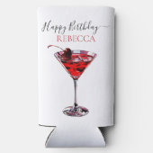 Cocktail Party Cherry Martini Happy Birthday スリム缶クーラー (裏面)