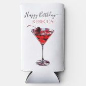 Cocktail Party Cherry Martini Happy Birthday スリム缶クーラー (正面)