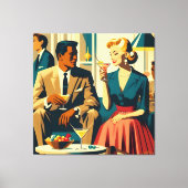 Cocktail Party Couples Shared Attraction キャンバスプリント (正面)