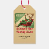 Cocktail Party Vintage Funny Retro Christmas Party ギフトタグ (裏面)