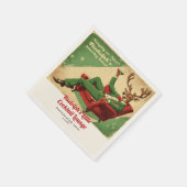 Cocktail Party Vintage Funny Retro Christmas Party スタンダードカクテルナプキン (角)