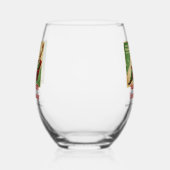 Cocktail Party Vintage Funny Retro Christmas Party ステムなしワイングラス (左)