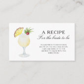 Cocktail Pineapple - Recipe for the bride to be エンクロージャーカード (正面)