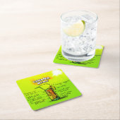 Cocktail Recipe Custom Square Bahamaのママのコースター スクエアペーパーコースター (インサイチュ)