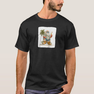 Cocktail Santa Claus for Vacation and Festive Seas Tシャツ