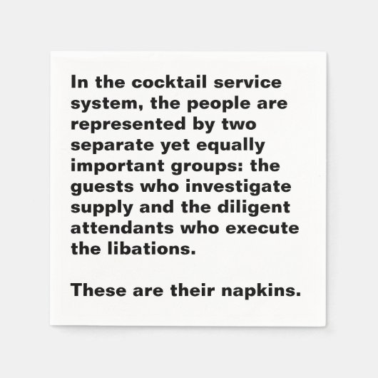 Cocktail Service System Crime Show Cocktail スタンダードカクテルナプキン (正面)