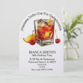 Cocktail Theme Adult Birthday   招待状 (スタンド正面)