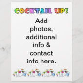 COCKTAIL UP! プロモーションフライヤー チラシ (裏面)