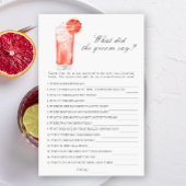 Cocktail - What did the groom say bridal game