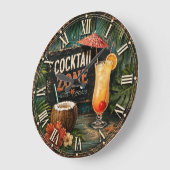 Cocktail Zone Tropical ラージ壁時計 (傾斜)