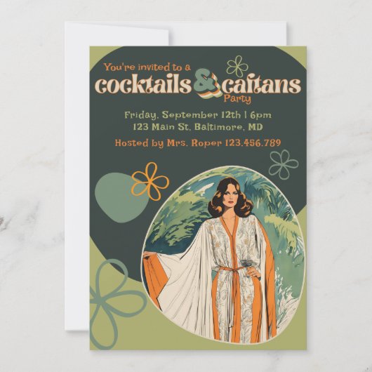 Cocktails and Caftans Invitation 招待状 (正面)