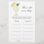 Cocktails bridal shower - How old were they game (正面)