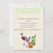 Cocktails & Cauldrons Halloween Bachelorette Party 招待状 (裏面)