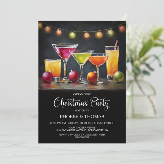 Cocktails Christmas Party 招待状 (スタンド正面)