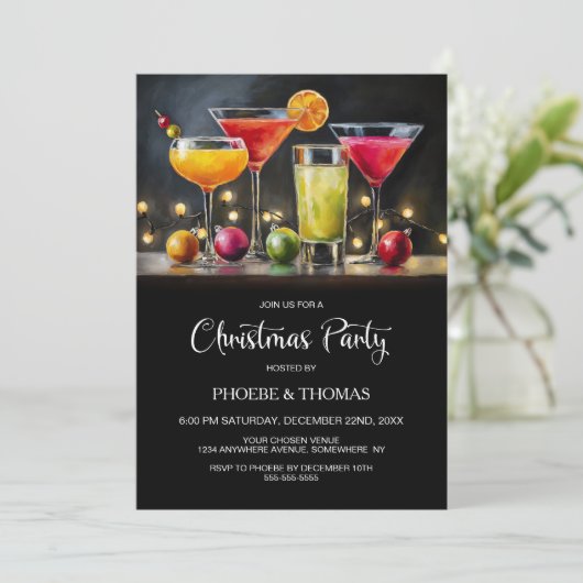 Cocktails Christmas Party 招待状 (スタンド正面)