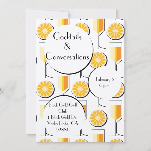Cocktails&Conversations ご招待状 招待状 (正面)