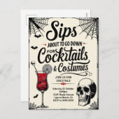 Cocktails & Costumes Halloween シーズンポストカード (正面/裏面)