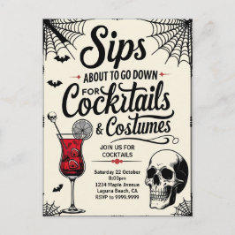 Cocktails & Costumes Halloween シーズンポストカード