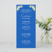 Cocktails Drinks Menu Card- Cobalt Blue & White  メニュー (スタンド正面)