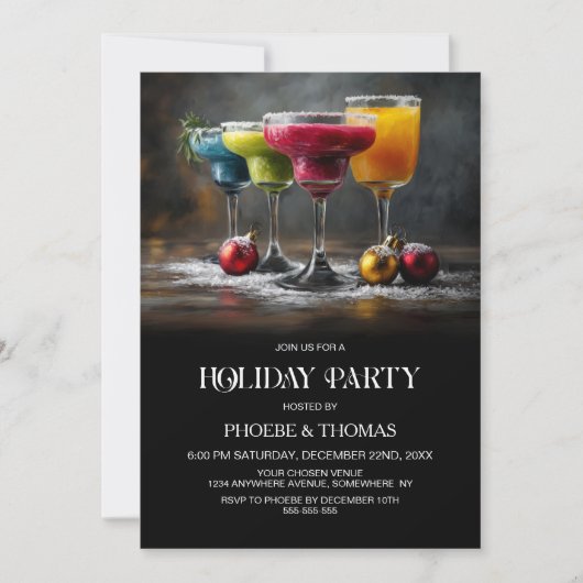 Cocktails Holiday Party 招待状 (正面)