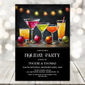 Cocktails Holiday Party 招待状