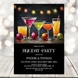 Cocktails Holiday Party 招待状