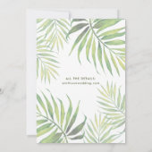COCOウォーターカラーパームリーフ結婚式招待状 案内状 (裏面)
