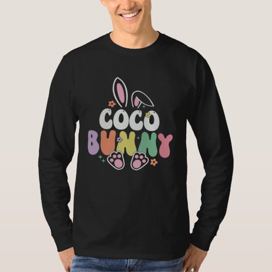 Coco Bunny Women Easter Day Rabbit Grandma Family  Tシャツ (正面)