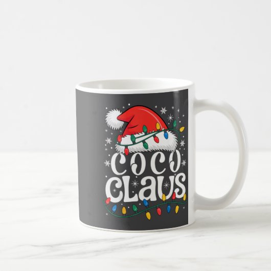 Coco Claus Funny Xmas Christmas Grandma Holiday St コーヒーマグカップ (右)