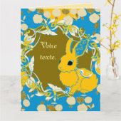 Coco le lapin カード (黄色い花)