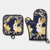 Coco le lapin 鍋つかみ&鍋敷きセット (正面)