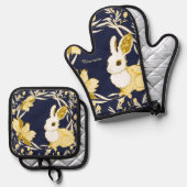 Coco le lapin 鍋つかみ&鍋敷きセット (正面/裏面)