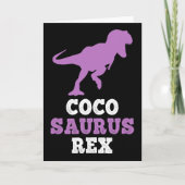 Coco-saurus Rex Dino Dinosaur Cocosaurus Funny  カード (正面)