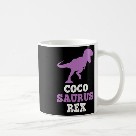 Coco-saurus Rex Dino Dinosaur Cocosaurus Funny  コーヒーマグカップ (右)