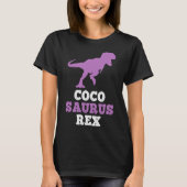 Coco-saurus Rex Dino Dinosaur Cocosaurus Funny  Tシャツ (正面)
