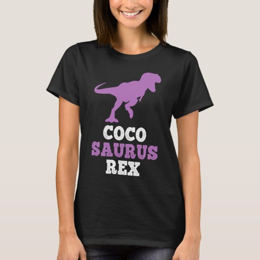Coco-saurus Rex Dino Dinosaur Cocosaurus Funny  Tシャツ (正面)