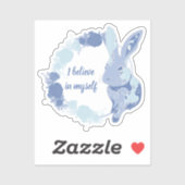 Coco the Bunny Sticker “I Believe in Myself” Blue シール (シート)