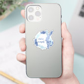Coco the Bunny Sticker “I Believe in Myself” Blue シール (スマートフォン)