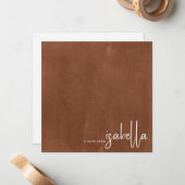 Cocoaモダンのミニマルなスクリプト名のメモ ノートカード (正面/裏面インサイチュ)