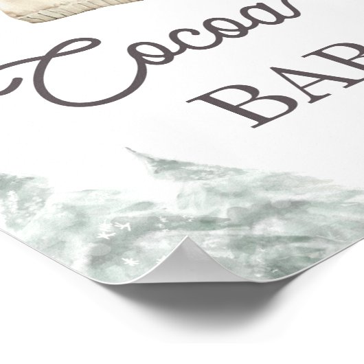 Cocoa Bar Hot Chocolate Bar Baby It's Cold Outside ポスター (角)