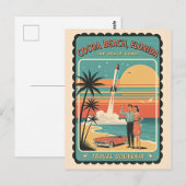 Cocoa Beach FL – Space Coast Retro 1950s  ポストカード (正面/裏面)
