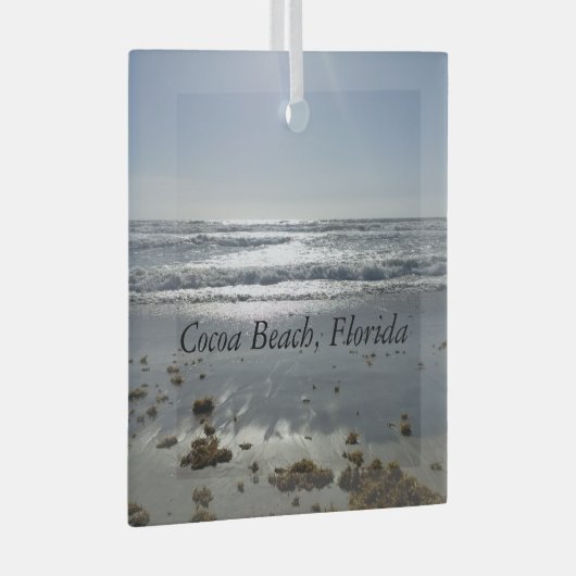 Cocoa Beach Florida ガラスオーナメント (正面右)