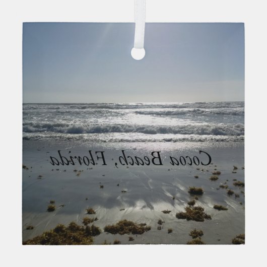 Cocoa Beach Florida ガラスオーナメント (裏面)