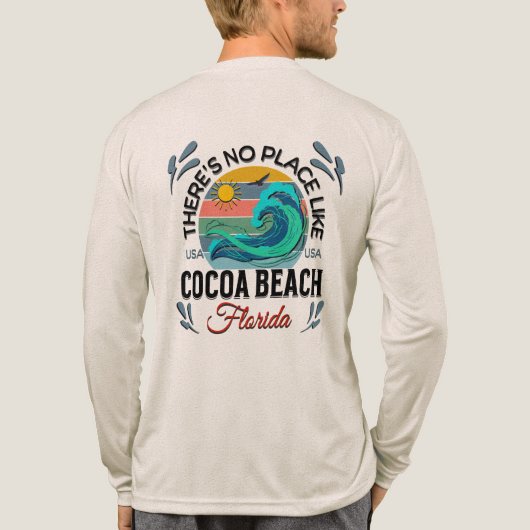 Cocoa  Beach, Florida トライブレンドＴシャツ (背面)