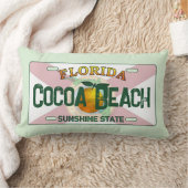 Cocoa Beach Florida flag license plate pillow ランバークッション (ブランケット)