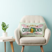 Cocoa Beach Florida flag license plate pillow ランバークッション (椅子)