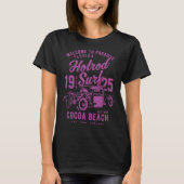 Cocoa Beach Florida Retro Hotrod Surf Distressed   Tシャツ (正面)